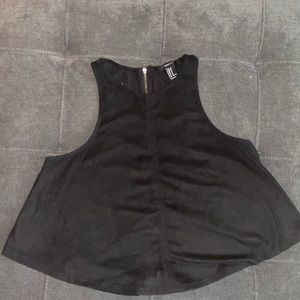 Sleeveless black top